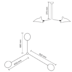 Ceiling lamp S13-3 Black - Image 2