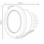 Einbau-Downlight DL35-D80mm IP65 – Bild 3