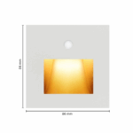 Zidna svjetiljka stubišna W96-86x86x30mm PIR - Slika 4