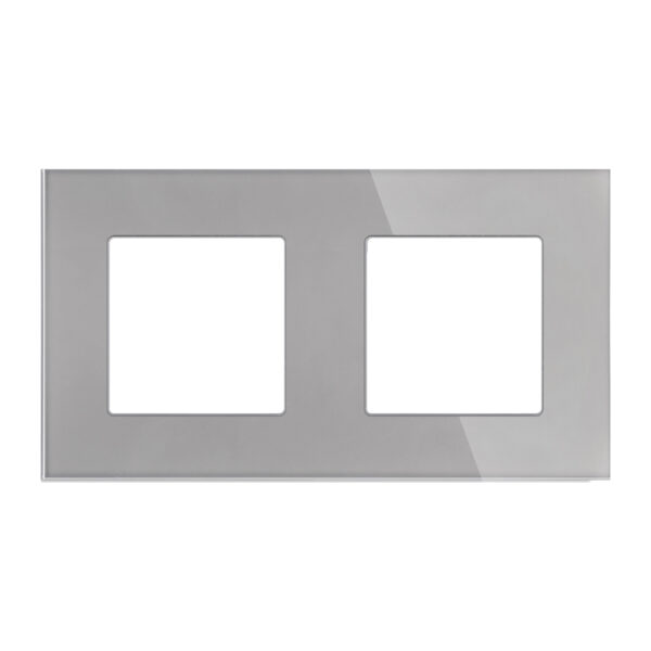 Modul dvostruki stakleni okvir 2x 47x47mm TW-G157.2F