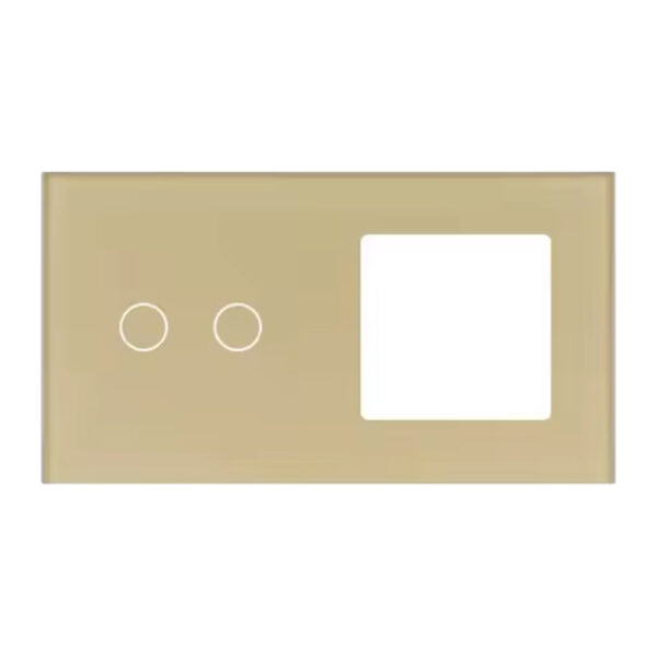 Modul dvostruki stakleni okvir dva prekidača na dodir + jedan okvir TW-G157.2G1F