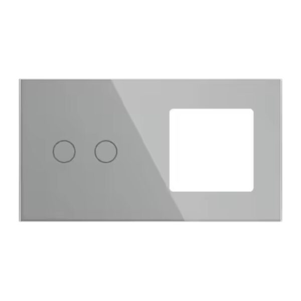 Modul dvostruki stakleni okvir dva prekidača na dodir + jedan okvir TW-G157.2G1F