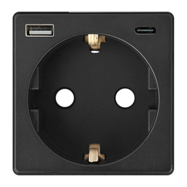 Modul jednostruka utičnica + USB-c i USB-a TW-M1FUAC-MD