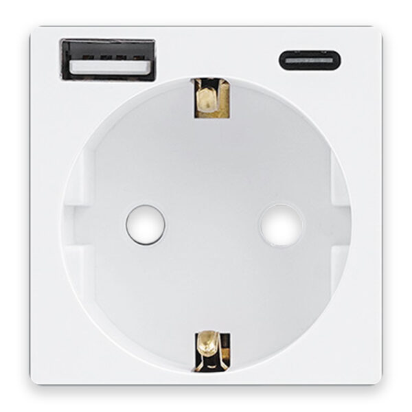 Modul jednostruka utičnica + USB-c i USB-a TW-M1FUAC-MD