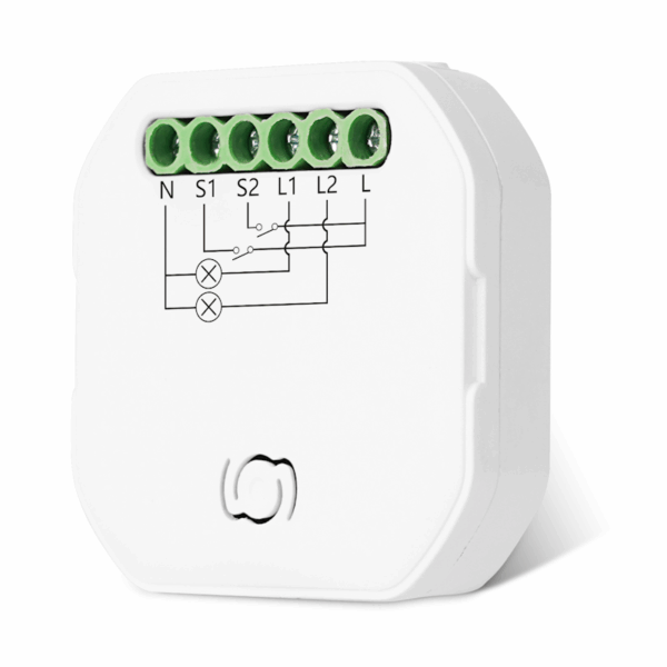 Relay dimmer for two lamps BT + Wi-Fi