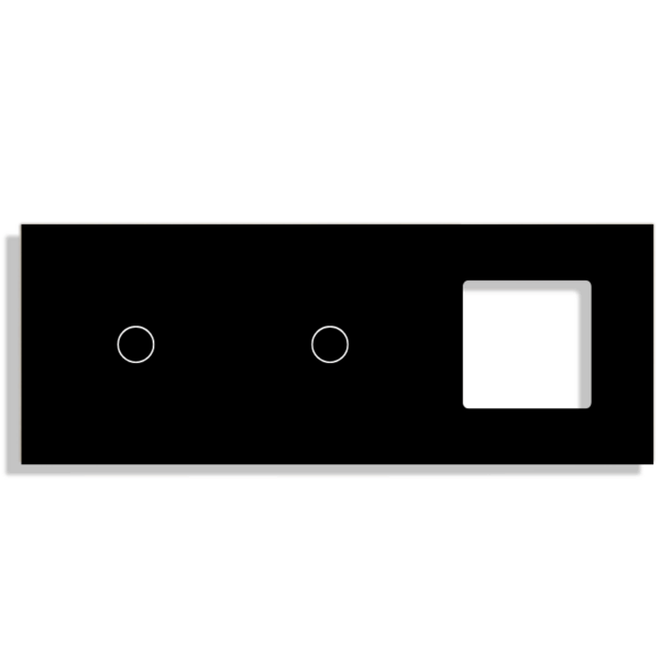 Modul trostruki stakleni okvir 2 prekidača + 1 okvir TW-G228.1G1G1F