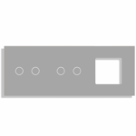 Dreifach-Glasrahmenmodul 4 Schalter + 1 Rahmen TW-G228.2G2G1F