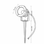 Vanjska svjetiljka V13-B-5W-4K-IP65-Black - Slika 2